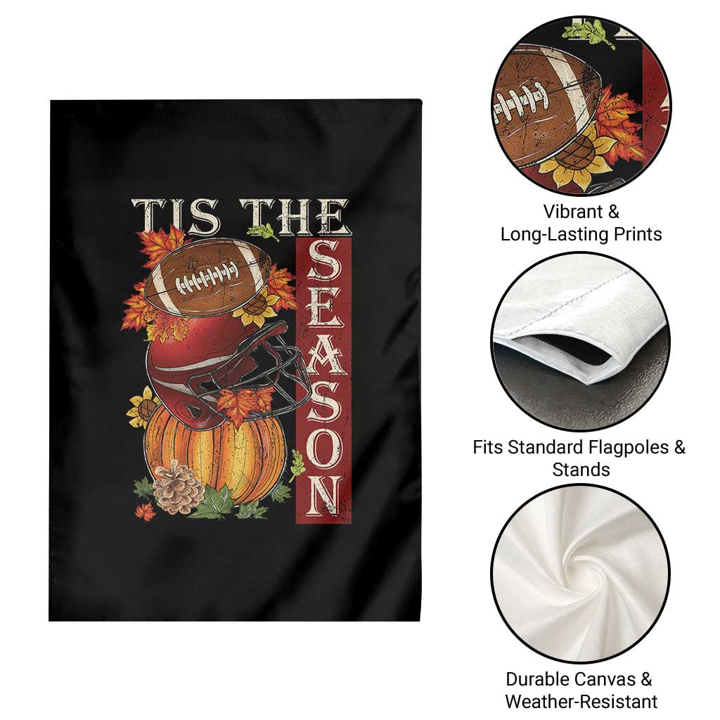 Thanksgiving Tis The Season Garden Flag American Football Pumpkin Fall Season - Wonder Print Shop