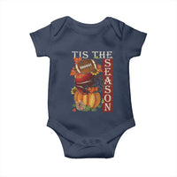 Thanksgiving Tis The Season Baby Onesie American Football Pumpkin Fall Season - Wonder Print Shop
