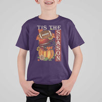 Thanksgiving Tis The Season T Shirt For Kid American Football Pumpkin Fall Season - Wonder Print Shop