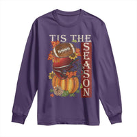 Thanksgiving Tis The Season Long Sleeve Shirt American Football Pumpkin Fall Season - Wonder Print Shop