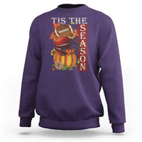 Thanksgiving Tis The Season Sweatshirt American Football Pumpkin Fall Season - Wonder Print Shop