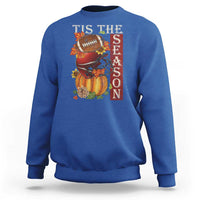 Thanksgiving Tis The Season Sweatshirt American Football Pumpkin Fall Season - Wonder Print Shop