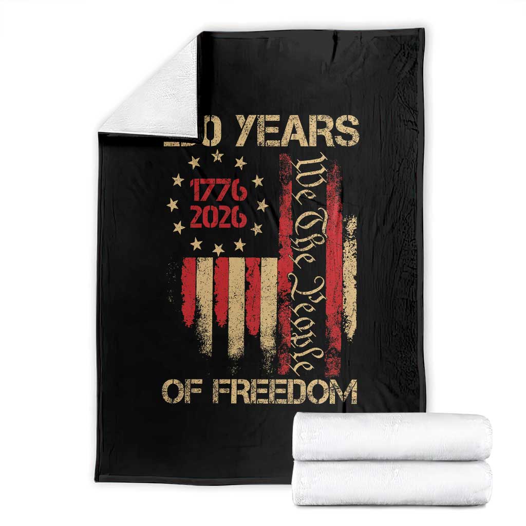 250 Years Of Freedom Throw Blanket 250th America Anniversary Independence Day