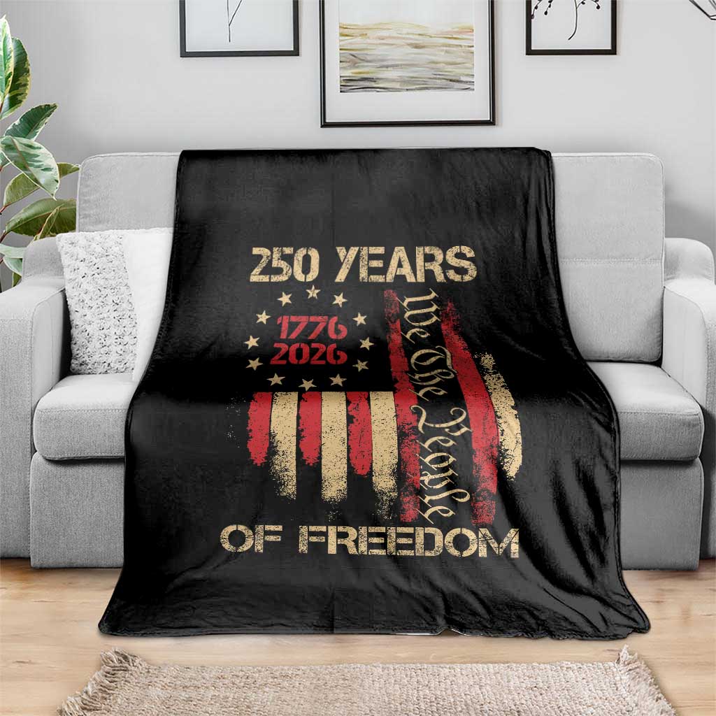 250 Years Of Freedom Throw Blanket 250th America Anniversary Independence Day