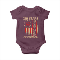 250 Years Of Freedom Baby Onesie 250th America Anniversary Independence Day