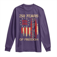 250 Years Of Freedom Long Sleeve Shirt 250th America Anniversary Independence Day