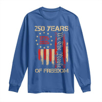 250 Years Of Freedom Long Sleeve Shirt 250th America Anniversary Independence Day