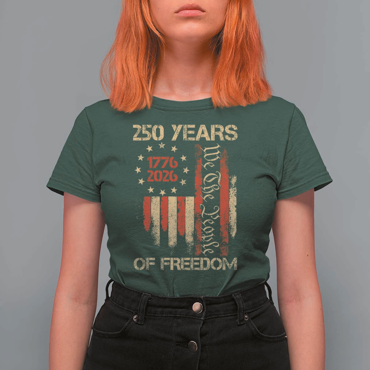 250 Years Of Freedom T Shirt For Women 250th America Anniversary Independence Day