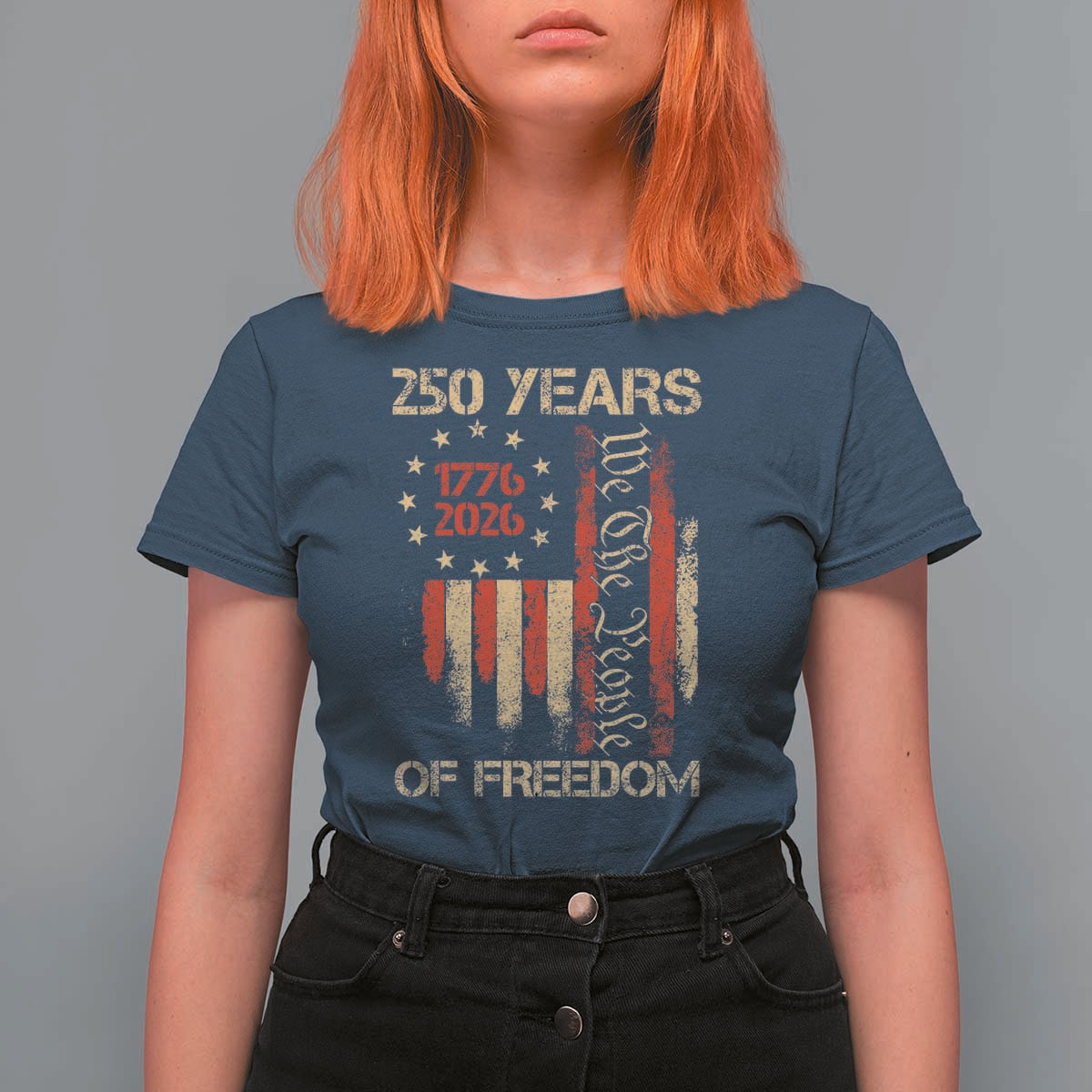 250 Years Of Freedom T Shirt For Women 250th America Anniversary Independence Day