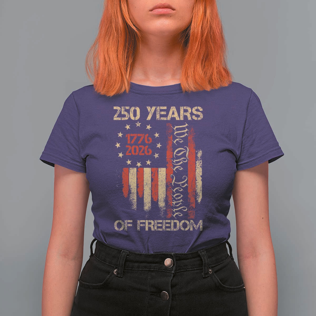 250 Years Of Freedom T Shirt For Women 250th America Anniversary Independence Day