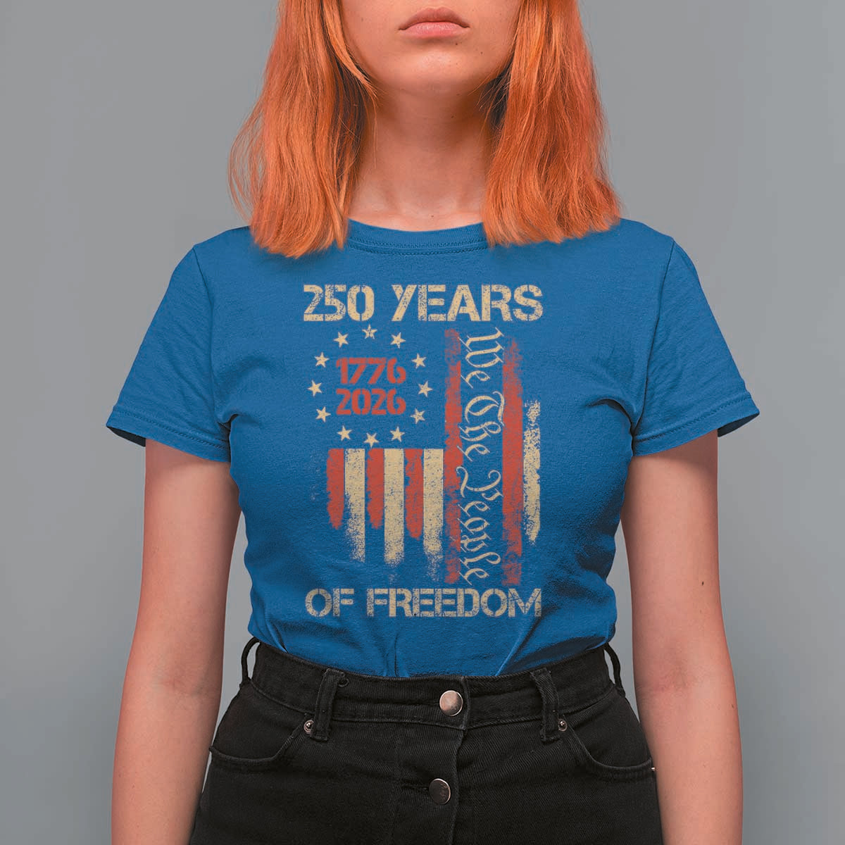 250 Years Of Freedom T Shirt For Women 250th America Anniversary Independence Day