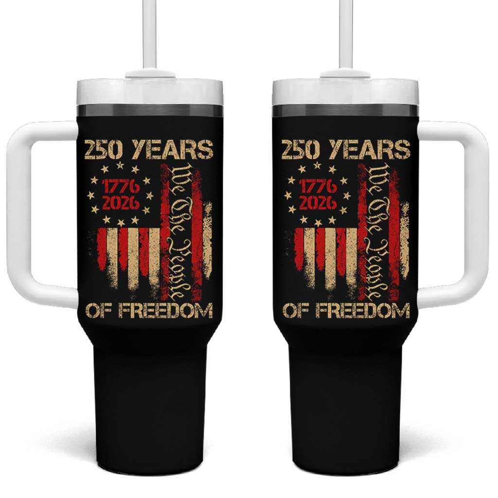 250 Years Of Freedom Tumbler With Handle 250th America Anniversary Independence Day