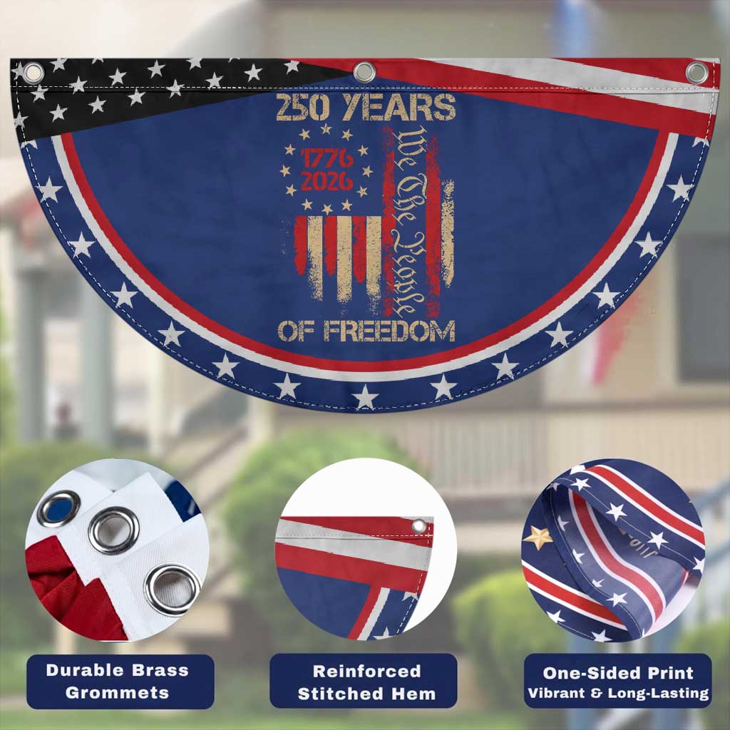 250 Years Of Freedom Patriotic Fan Flag 250th America Anniversary Independence Day