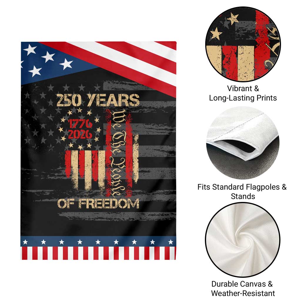 250 Years Of Freedom Garden Flag 250th America Anniversary Independence Day