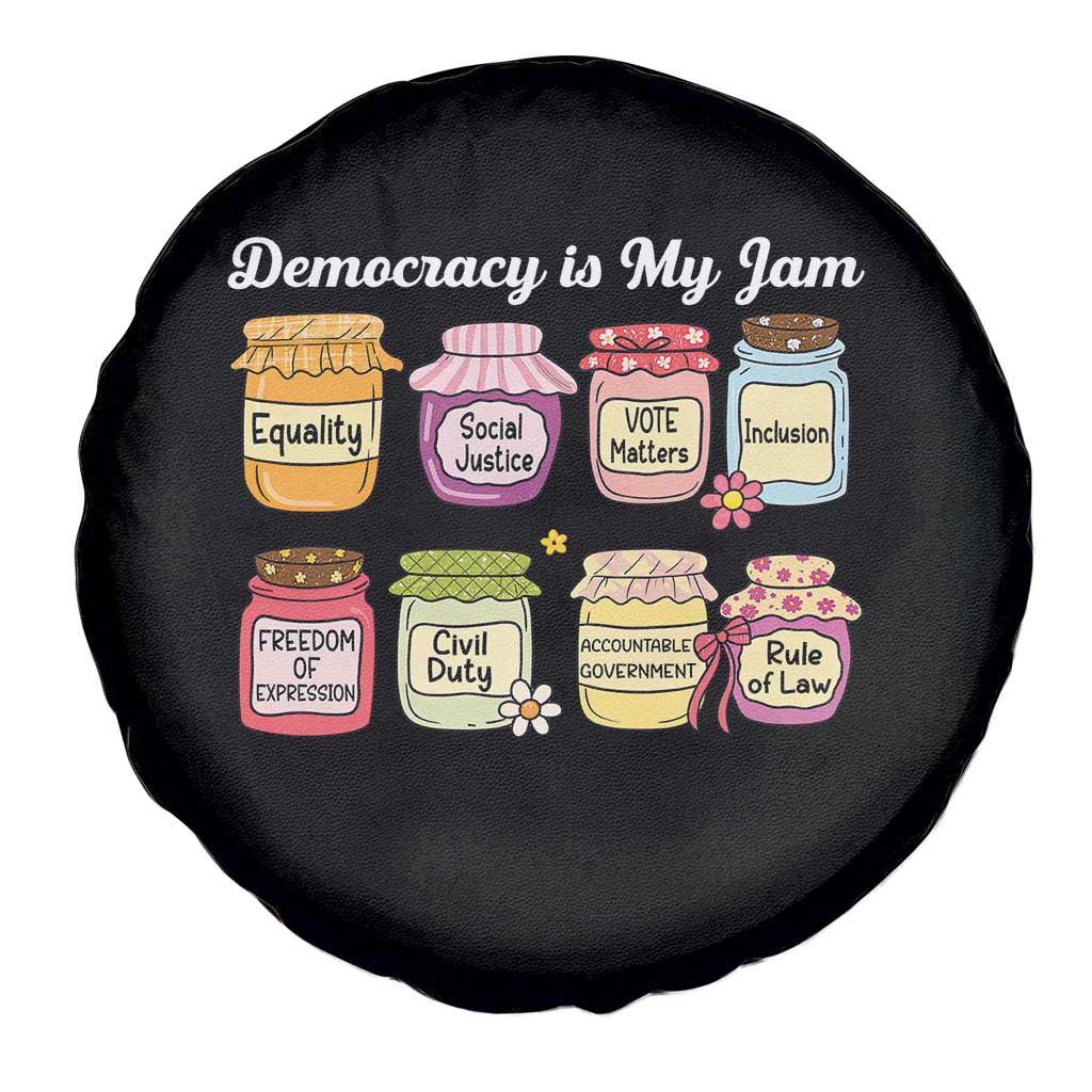 Democracy Is My Jam Spare Tire Cover Social Justice Protest Resist - Wonder Print Shop
