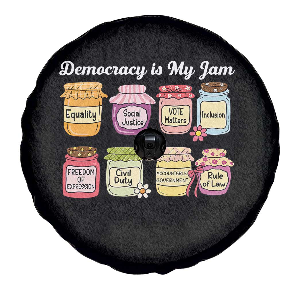 Democracy Is My Jam Spare Tire Cover Social Justice Protest Resist - Wonder Print Shop