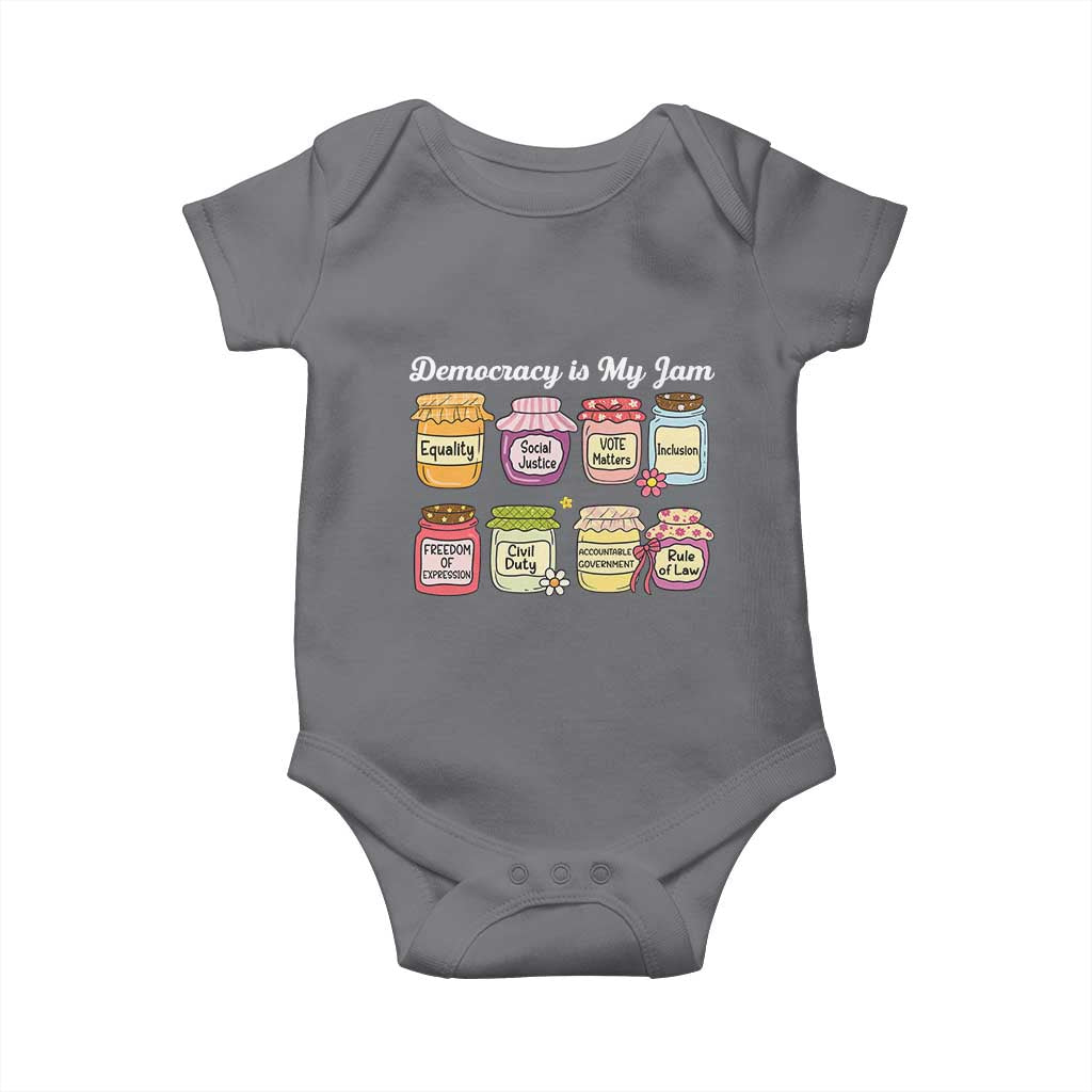 Democracy Is My Jam Baby Onesie Social Justice Protest Resist - Wonder Print Shop