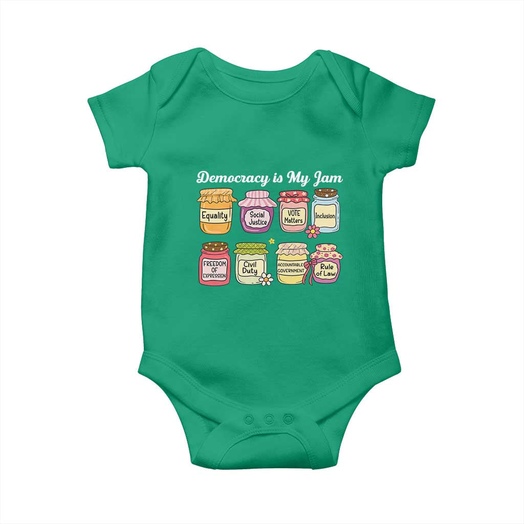 Democracy Is My Jam Baby Onesie Social Justice Protest Resist - Wonder Print Shop
