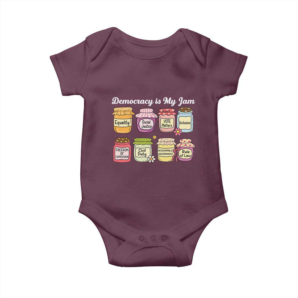 Democracy Is My Jam Baby Onesie Social Justice Protest Resist - Wonder Print Shop
