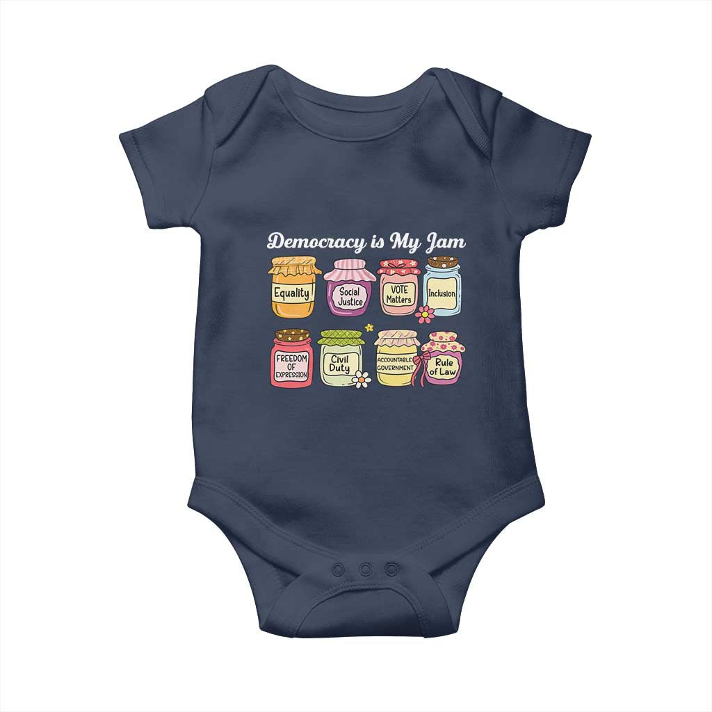 Democracy Is My Jam Baby Onesie Social Justice Protest Resist - Wonder Print Shop