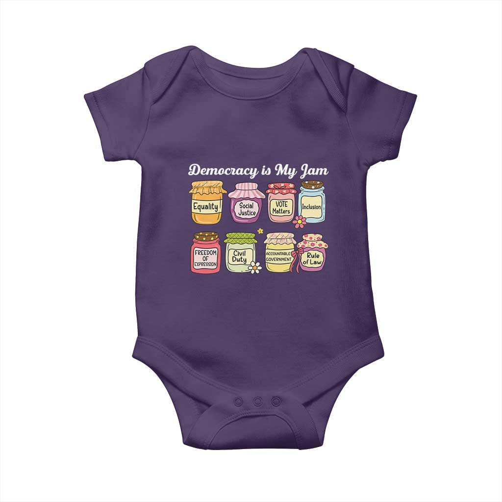 Democracy Is My Jam Baby Onesie Social Justice Protest Resist - Wonder Print Shop