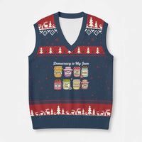 Democracy Is My Jam V-Neck Knit Sweater Vest Social Justice Protest Resist - Wonder Print Shop