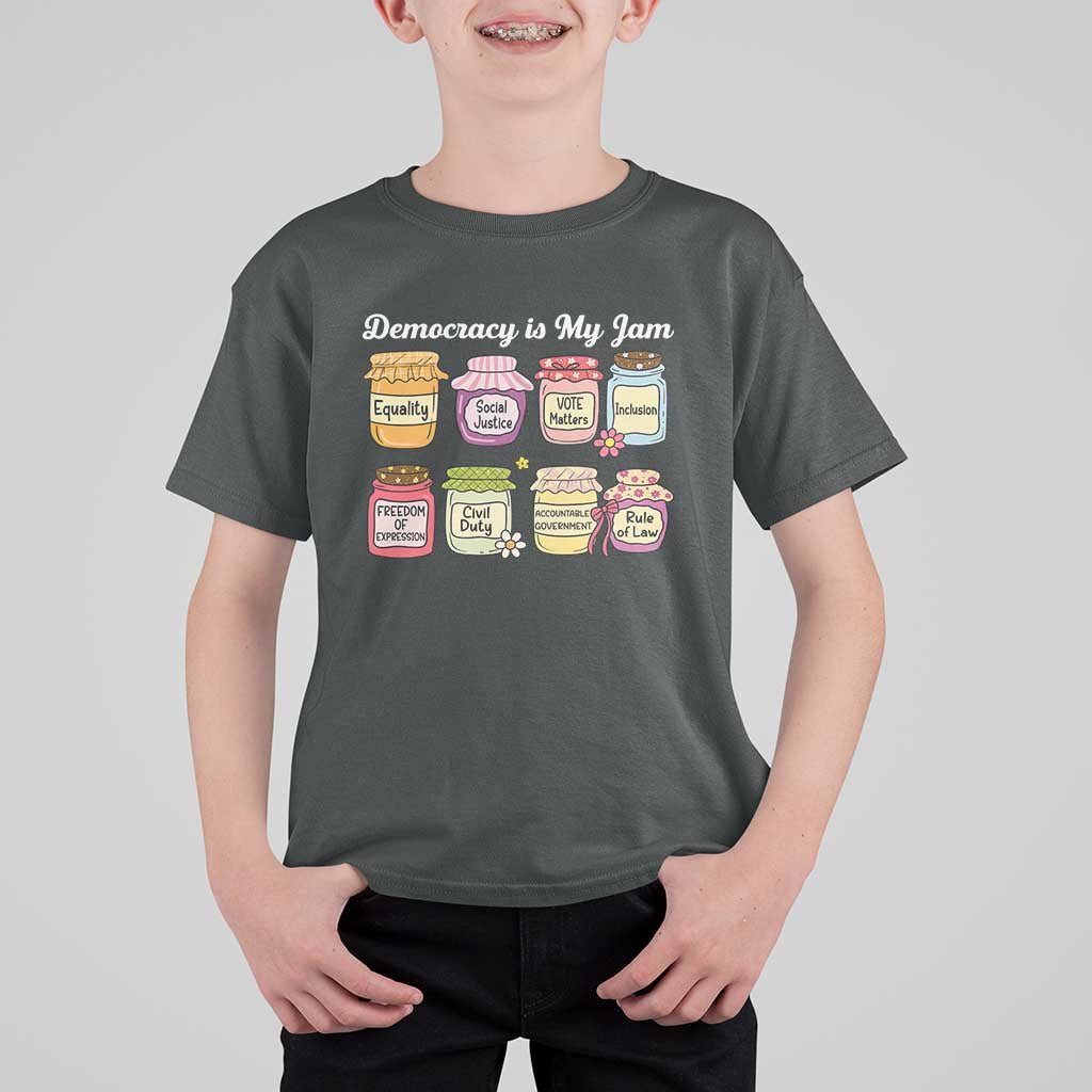 Democracy Is My Jam T Shirt For Kid Social Justice Protest Resist - Wonder Print Shop