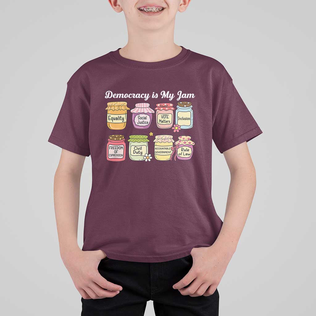Democracy Is My Jam T Shirt For Kid Social Justice Protest Resist - Wonder Print Shop