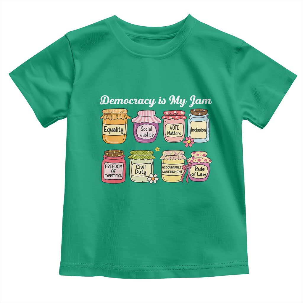Democracy Is My Jam Toddler T Shirt Social Justice Protest Resist - Wonder Print Shop