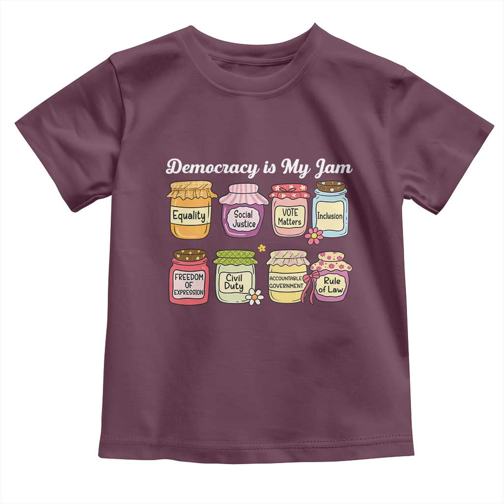 Democracy Is My Jam Toddler T Shirt Social Justice Protest Resist - Wonder Print Shop