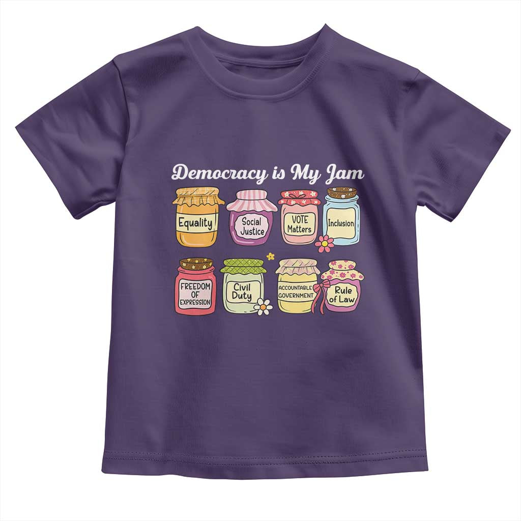 Democracy Is My Jam Toddler T Shirt Social Justice Protest Resist - Wonder Print Shop