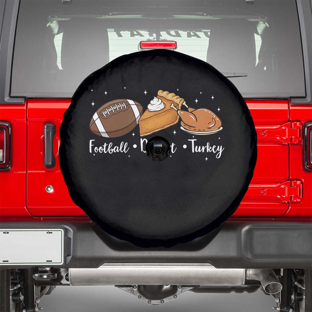 Funny Political Fall Season Spare Tire Cover Football Dessert Turkey Thanksgiving - Wonder Print Shop
