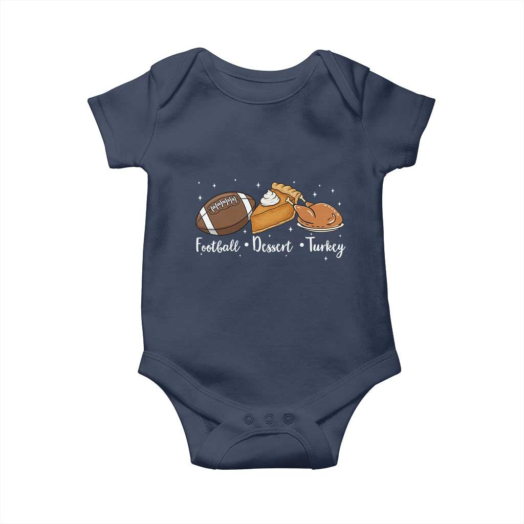 Funny Political Fall Season Baby Onesie Football Dessert Turkey Thanksgiving - Wonder Print Shop