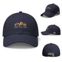 Funny Political Fall Season Baseball Cap Football Dessert Turkey Thanksgiving