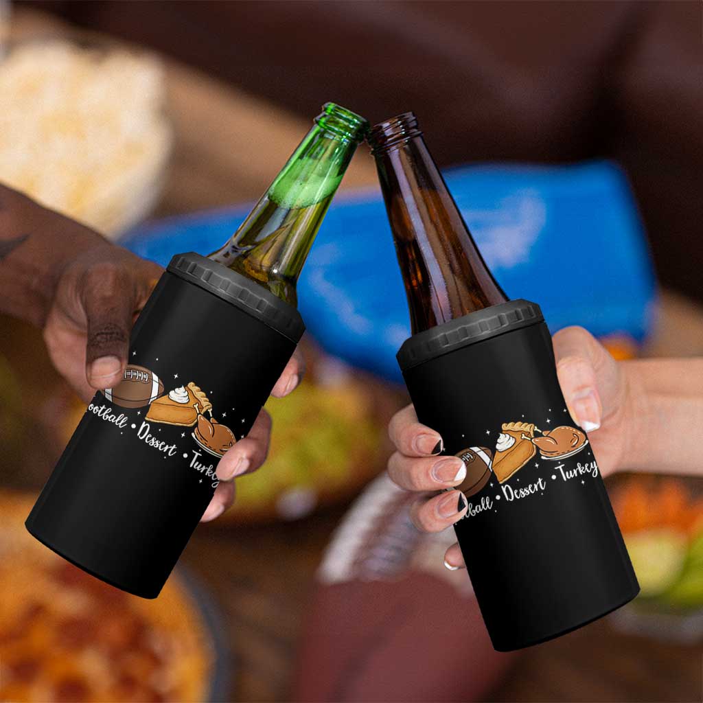 Funny Political Fall Season 4 in 1 Can Cooler Tumbler Football Dessert Turkey Thanksgiving - Wonder Print Shop