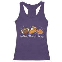 Funny Political Fall Season Racerback Tank Top Football Dessert Turkey Thanksgiving - Wonder Print Shop