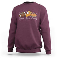 Funny Political Fall Season Sweatshirt Football Dessert Turkey Thanksgiving - Wonder Print Shop