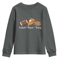 Funny Political Fall Season Youth Sweatshirt Football Dessert Turkey Thanksgiving - Wonder Print Shop