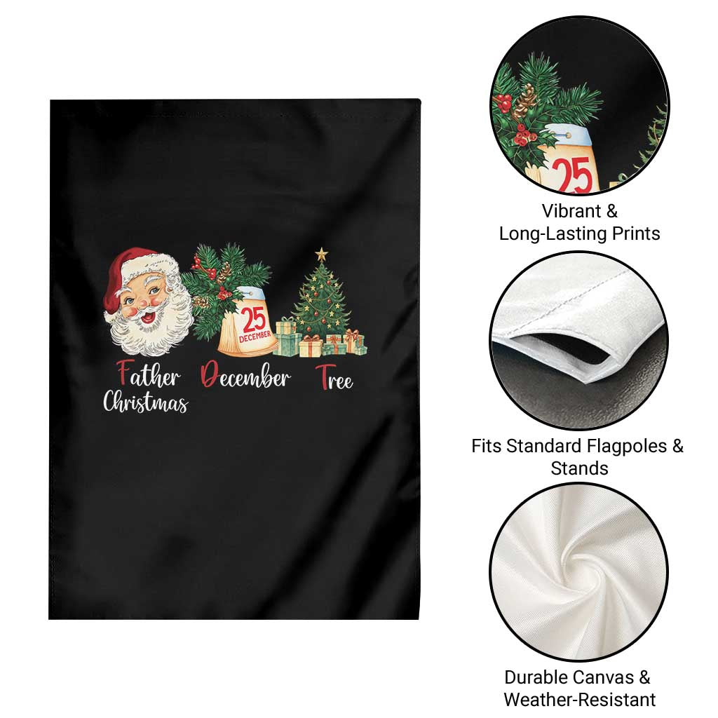 Funny Political Christmas Garden Flag Father Christmas December Tree - Wonder Print Shop