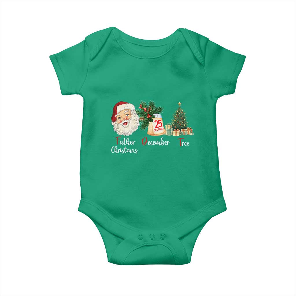 Funny Political Christmas Baby Onesie Father Christmas December Tree - Wonder Print Shop