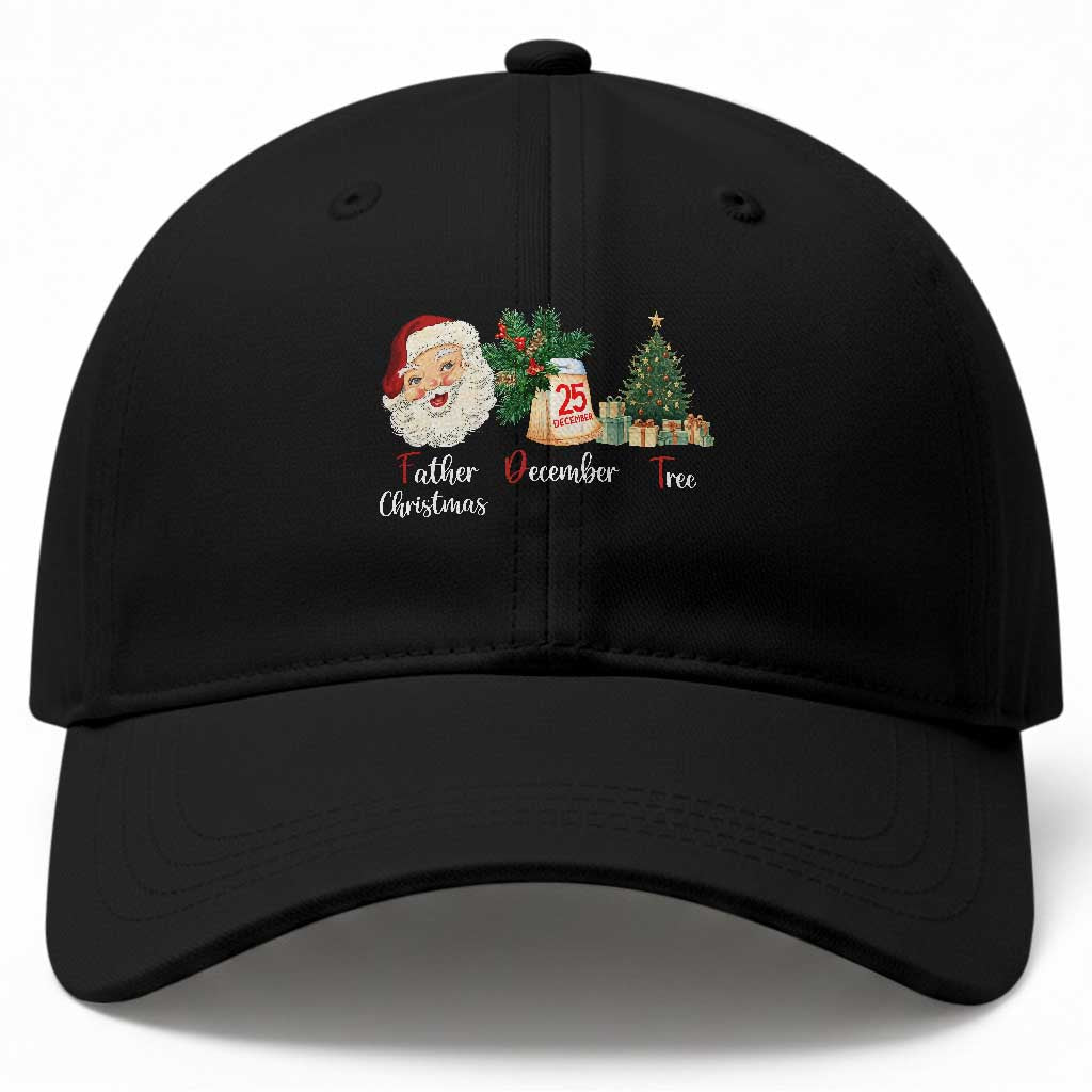 Funny Political Christmas Baseball Cap Father Christmas December Tree