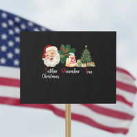 Funny Political Christmas Protest Sign Father Christmas December Tree - Wonder Print Shop