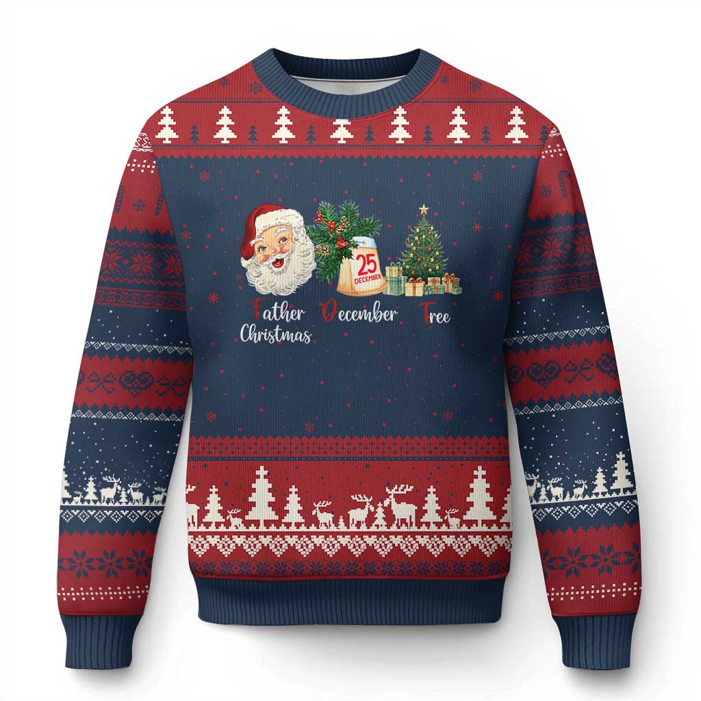 Funny Political Christmas Ugly Christmas Sweater Father Christmas December Tree - Wonder Print Shop