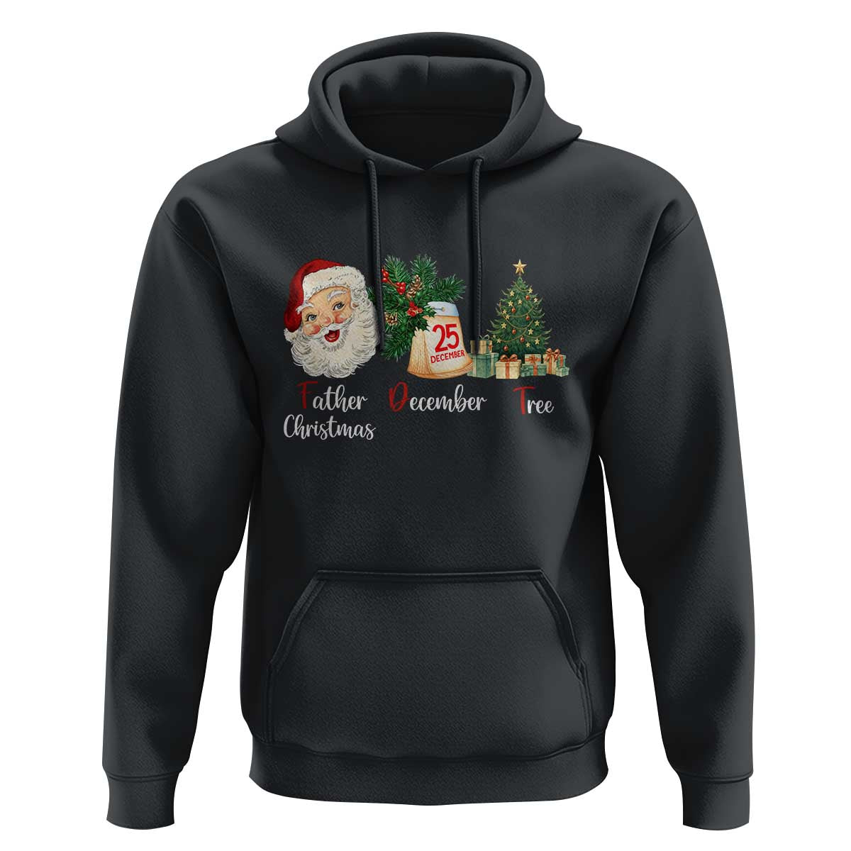 Funny Political Christmas Hoodie Father Christmas December Tree - Wonder Print Shop