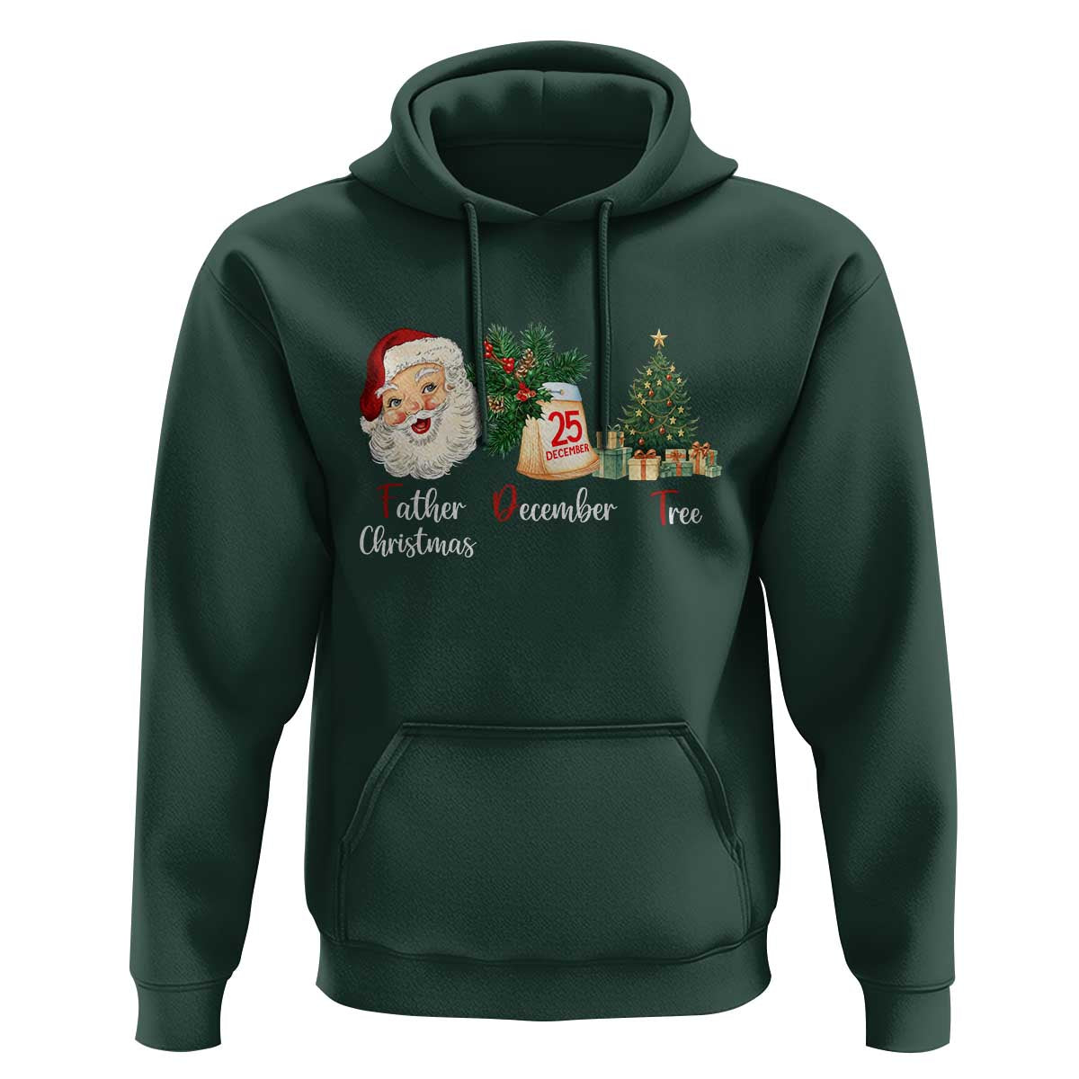 Funny Political Christmas Hoodie Father Christmas December Tree - Wonder Print Shop