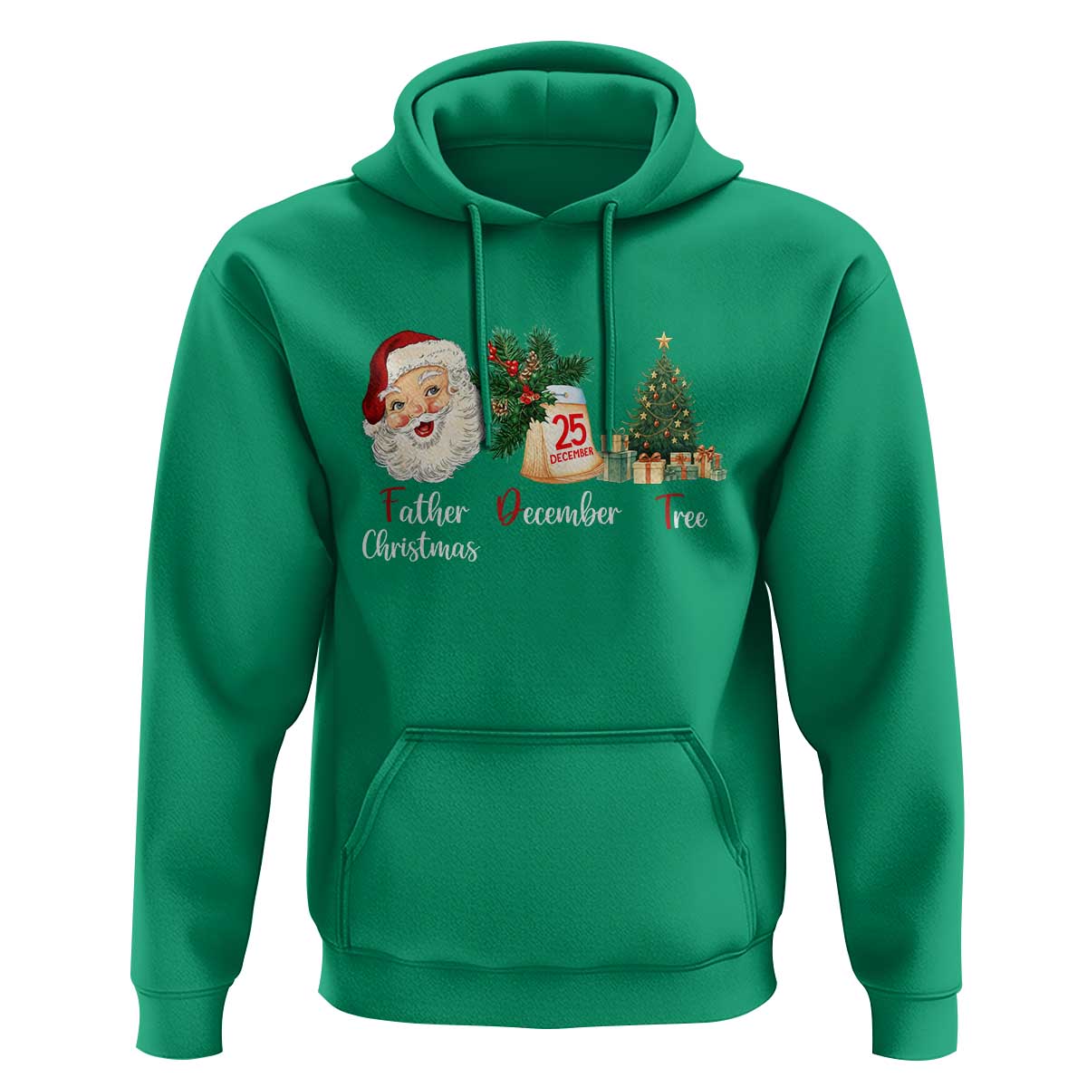 Funny Political Christmas Hoodie Father Christmas December Tree - Wonder Print Shop