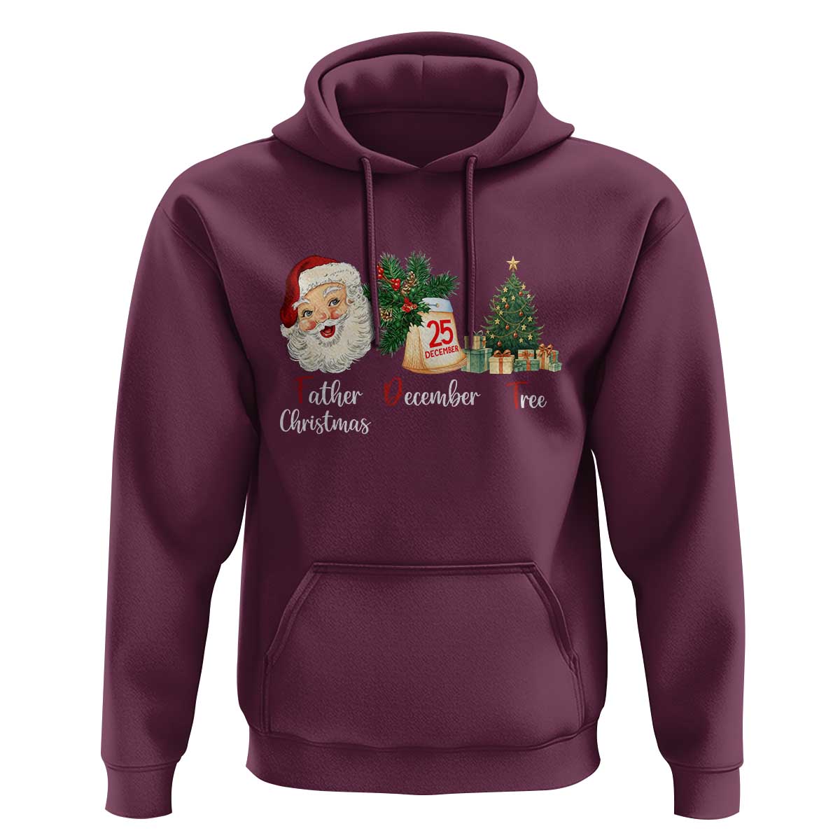 Funny Political Christmas Hoodie Father Christmas December Tree - Wonder Print Shop