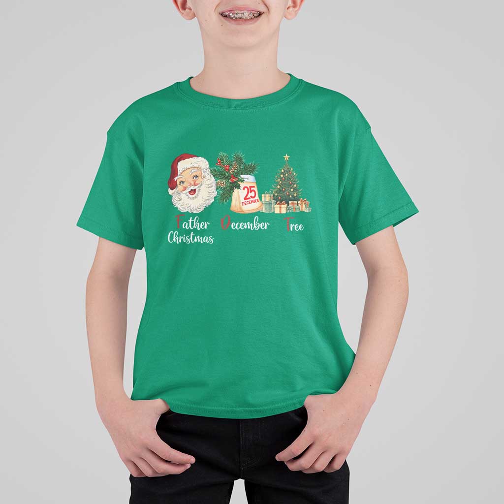 Funny Political Christmas T Shirt For Kid Father Christmas December Tree - Wonder Print Shop