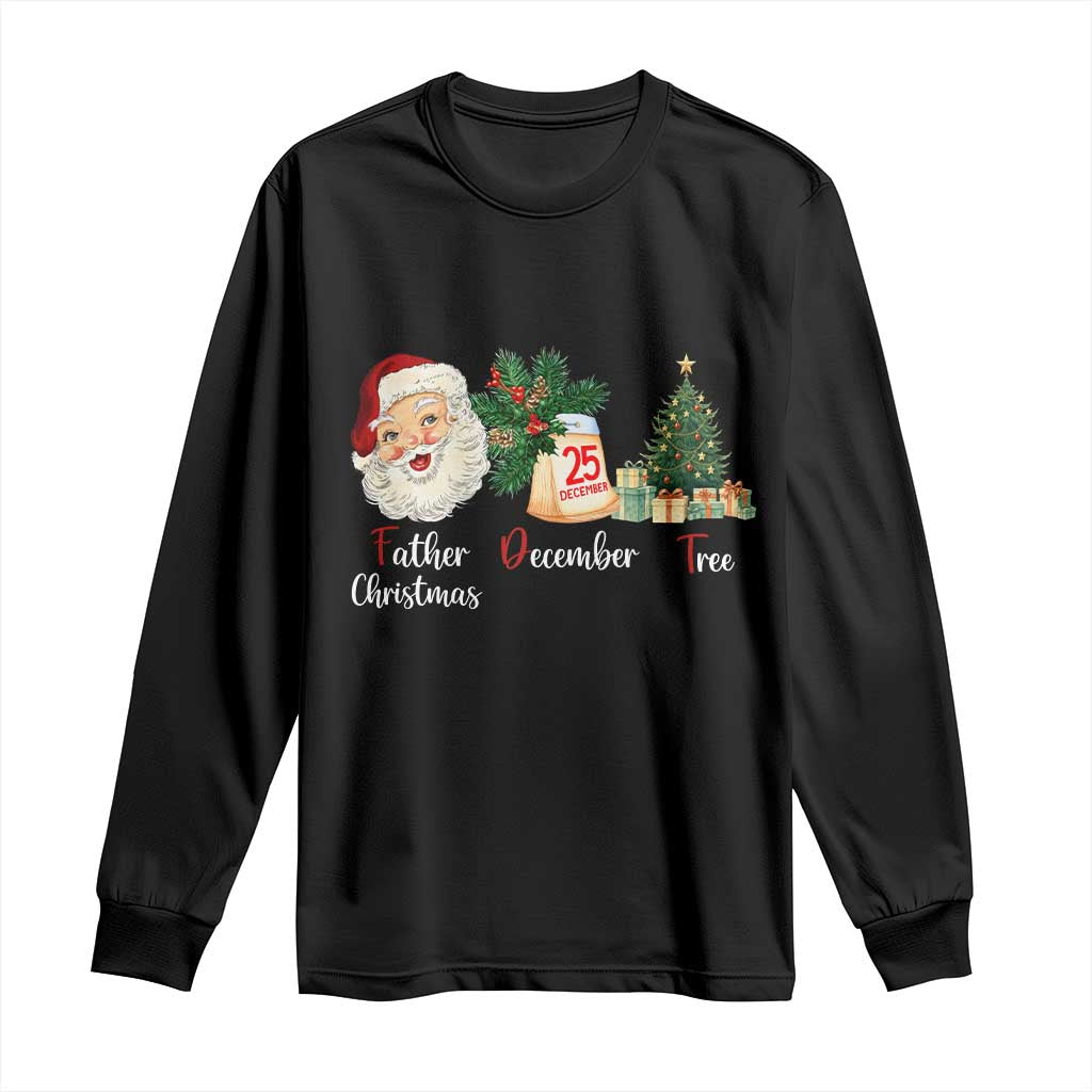 Funny Political Christmas Long Sleeve Shirt Father Christmas December Tree - Wonder Print Shop