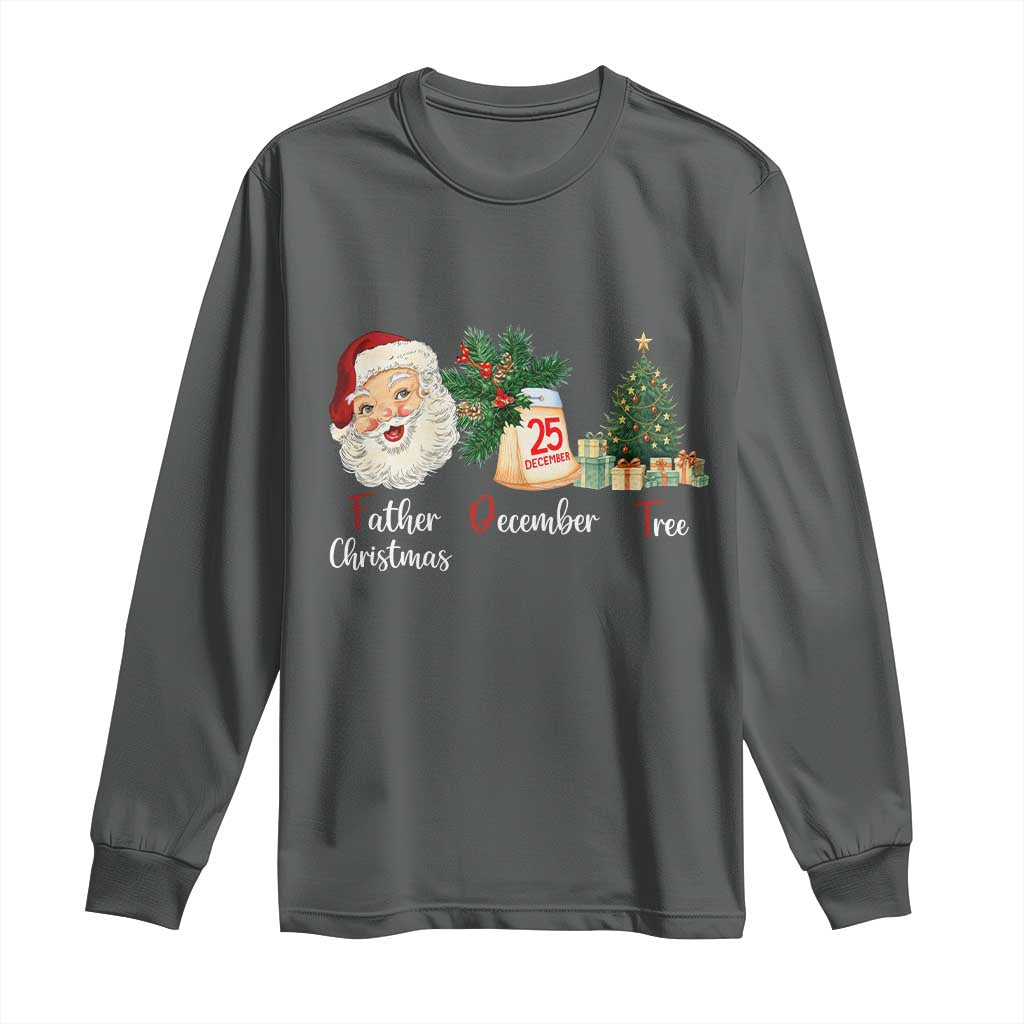 Funny Political Christmas Long Sleeve Shirt Father Christmas December Tree - Wonder Print Shop